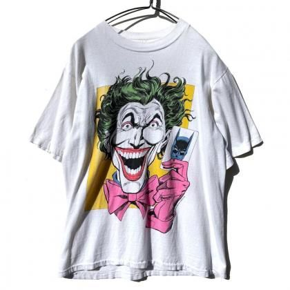  ΡBATMAN JOKERۥơ 硼 ץ Tġ1988'sVintage Comic Print T-Shirt