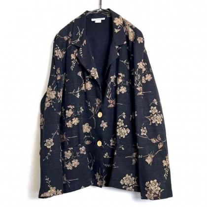  ΡKensington Squareۥơ ܥ˥ѥ 饤ȥ㥱åȡ1980's-Vintage Botanical Art Light Jacket