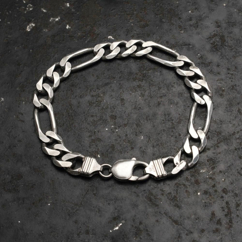 割引価格 ヴィンテージ ヘヴィ シルバー チェーン ブレスレット【Made in アクセサリー