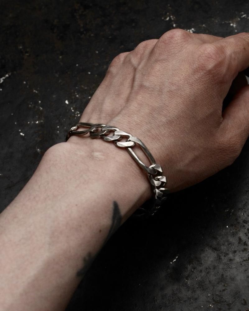 ヴィンテージ ヘヴィ シルバー チェーン ブレスレット【Made in
