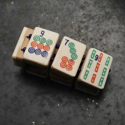  Ρơ  ֥쥹åȡ1950s~ Mahjong Gambling AmuletBamboo & Natural Bone