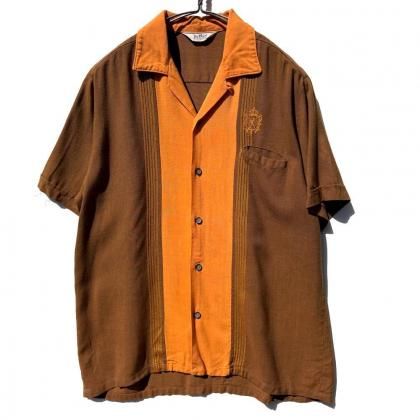  ΡDa Vinci - Californiaۥơ S/S ץ󥫥顼 졼󥷥ġ1960's-Vintage Rayon Shirt