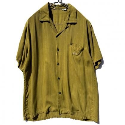  Ρơ S/S ץ󥫥顼 ȥ饤 졼󥷥ġ1960's-Vintage Rayon Shirt