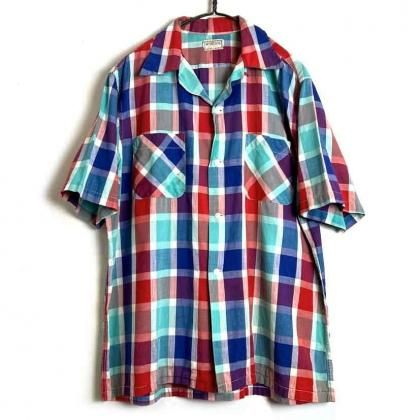  ΡMcGREGORۥơ S/S 롼ץ顼ġ1950's-Vintage S/S Loop Collar Plaid Shirt