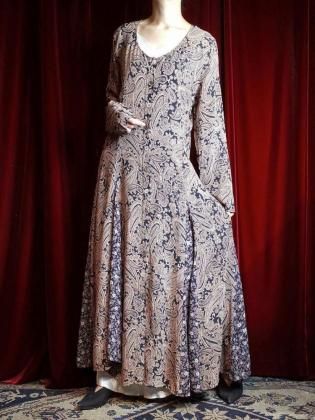  ΡPaisley Rayon Sheer Front Open Dress