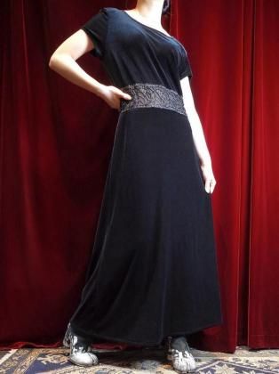  ΡBlack Velvet  Bijou Mesh Dress
