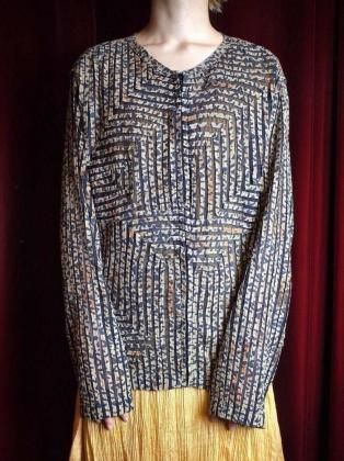  ΡSquare Code Embroidery Mesh Jacket