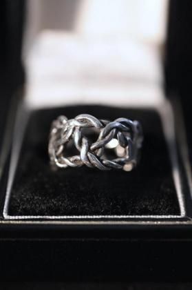  ΡVintage silver chain design ring ơ С  