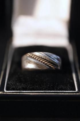  ΡMexico vintage silver  brass ring ơ С   