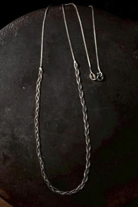 ΡItaly vintage silver twist chain necklace ꥢ ơ С ĥ  ͥå쥹 