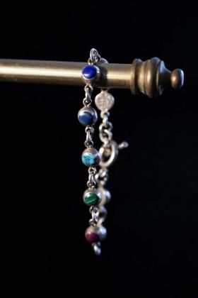  ΡMexico vintage silver  multi stone bracelet ᥭ ơ С ޥȡ ֥쥹å 
