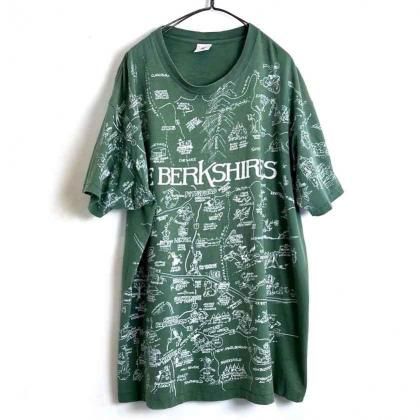  ΡThe Berkshiresۥơ 륪Сץ ٥˥ Tġ1990's-Vintage All Over Print Souvenir Tee