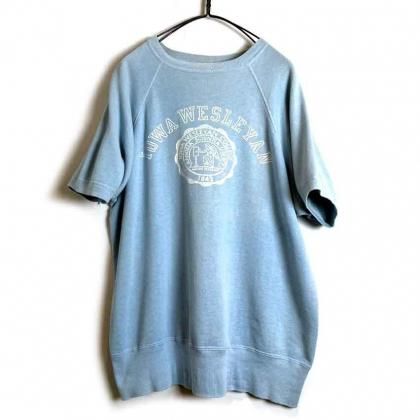  ΡIowa Wesleyanۥơ S/S åȥġ1960's-Vintage S/S Sweat Shirt