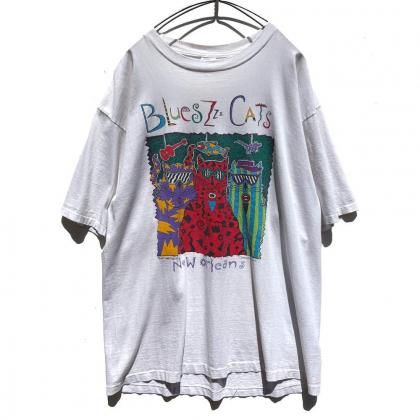  ΡBlues Cats - Made In USAۥơ ˥塼 ٥˥ Tġ1992'sVintage Souvenir T-Shirt