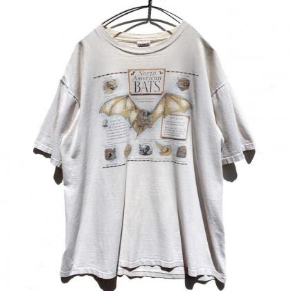  ΡHarborside Graphics - Made In USAۥơ ץ Tġ1990's-Vintage Bats Print T-Shirt