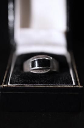  ΡVintage silver  onyx ring ơ С ˥  