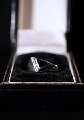  ΡVintage silver  onyx ring ơ С ˥  