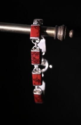  ΡVintage silver  red stone bracelet ơ С åɥ㥹ѡ ֥쥹å 