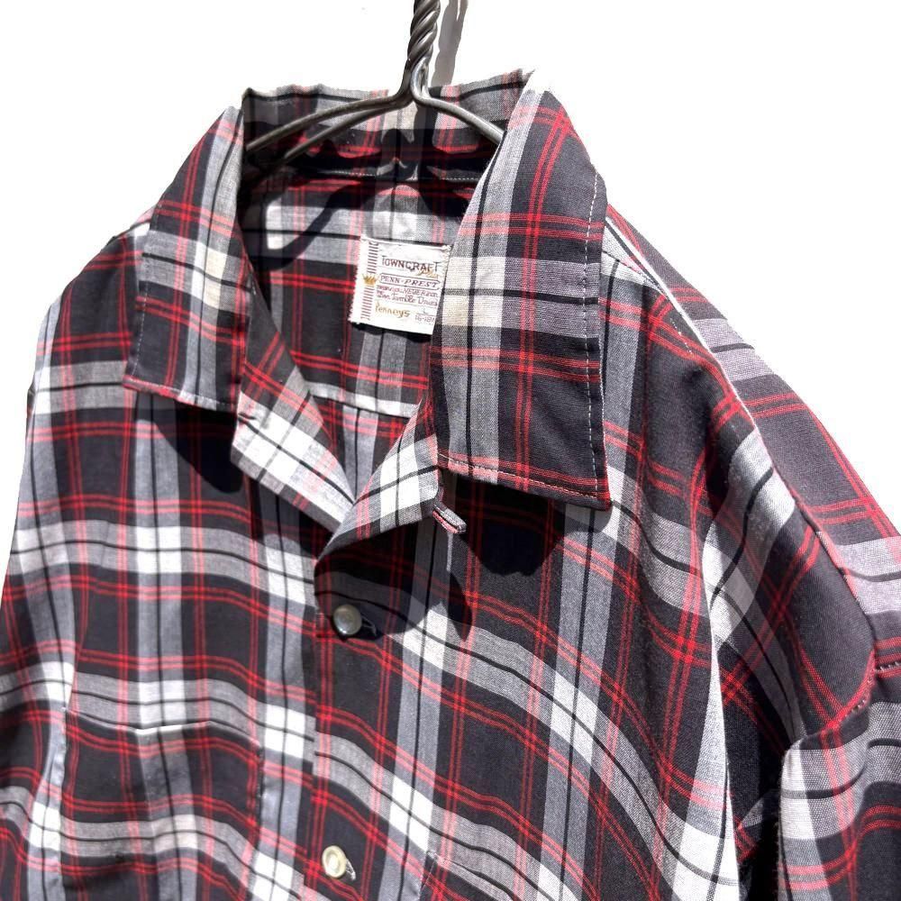 60s？penneys TOWNCRAFT 開襟シャツ TOWNCRAFT - Penneys】ヴィンテージ オープンカラーシャツ【1960's