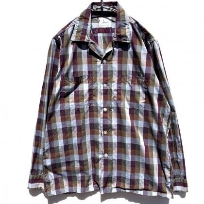  ΡAlkinsonۥơ ץ󥫥顼 åȥ󥷥ġ1960's-Vintage Open Collar Shirt