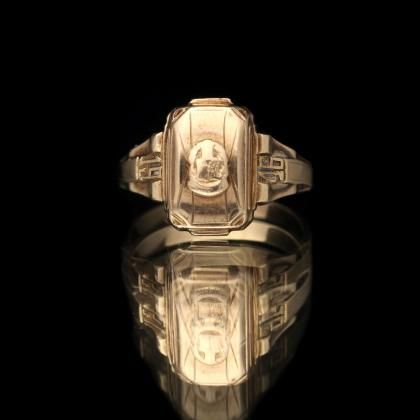  Ρơ å󥰡BALFOUR 10kt Goldۡ1946's-Plane Rectangle Class Ring