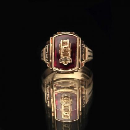  Ρơ å󥰡MURCHISON 10kt Gold  Ruby Emblemۡ1954's-Class Ring