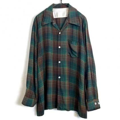  Ρơ ץ󥫥顼 졼󥷥ġ1970's-Vintage Open Collar Rayon Shirt