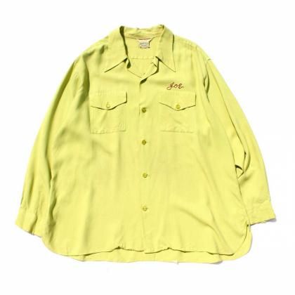  Ρơ L/S 롼ץ顼 졼 ܡ ġNAT NASTۡEarly 1950's-Lime YEL 18 2XL~