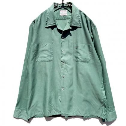  ΡMcGREGOR - SCOTSETۥơ ץ󥫥顼ġ1970's-Vintage Open Collar Shirt