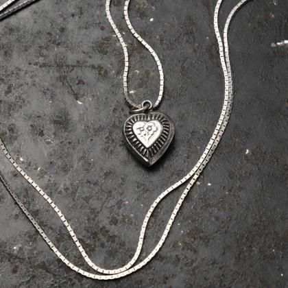 navajo ナバホ　ネックレス　ヴィンテージ　Sterling ハート ヴィンテージ ナバホ ネックレス【Navajo Sterling】パール