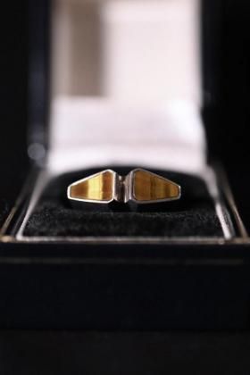  ΡVintage silver  tiger eye ring ơ С   
