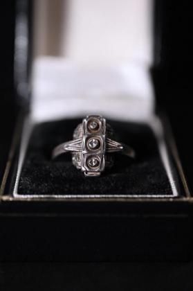  ΡVintage silver art deco ring ơ С ǥ  
