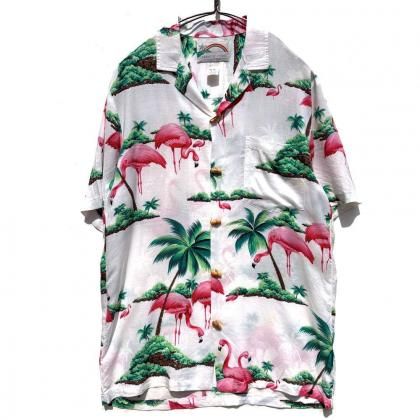  ΡPARADISE FOUND - Made In Hawaiiۥơ 졼 ϥ ϥ磻󥷥ġ1980's-Vintage Rayon Hawaiian Shirt