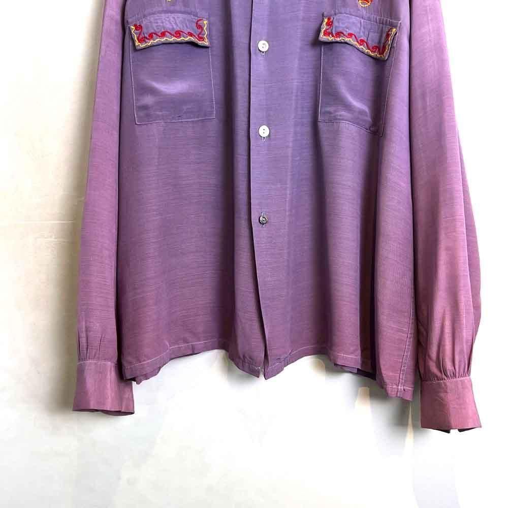 40s レーヨンギャバ　オープンカラーシャツ ピンク　※ビックサイズ 40s レーヨンギャバ オープンカラーシャツ ピンク ※ビックサイズ