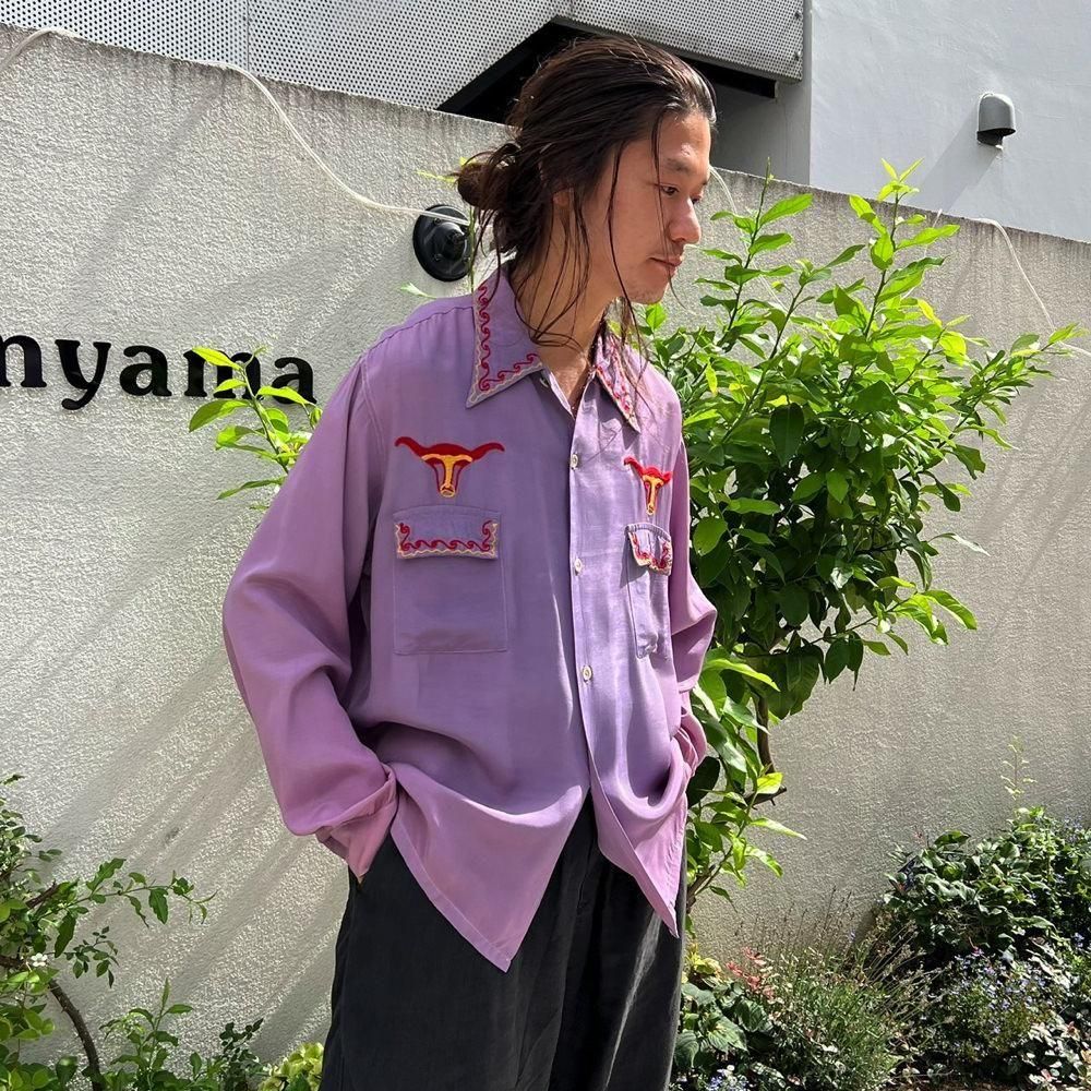 Sportwear】ヴィンテージ オープンカラーシャツ【1940's-】Vintage