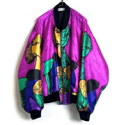  Ρsilkwormsۥơ ԥ㥱åȡ1980's-Vintage Picasso Art Jacket