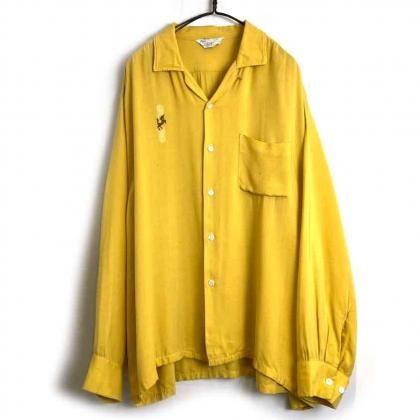  ΡSearsۥơ 롼ץ顼ġ1960's-Vintage Loop Collar Rayon Shirt