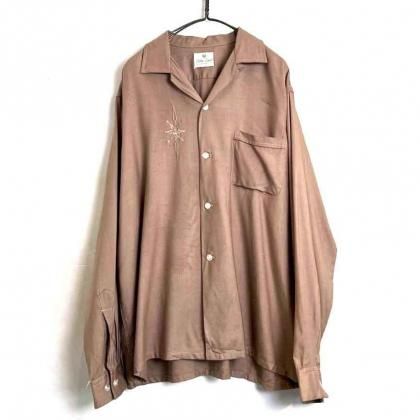  ΡPalm Royalۥơ 롼ץ顼 졼󥷥ġ1960's-Vintage Loop Collar Rayon Shirt