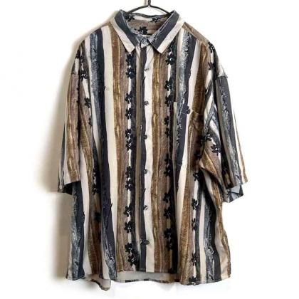  ΡSUMMAۥơ S/S ȥ饤 륯ġ1990's-Vintage S/S Random Stripe Silk Shirt