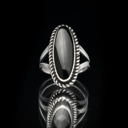  ΡʥХ ơ С 󥰡HANDMADE BY INDIANS STERLING  Onyx