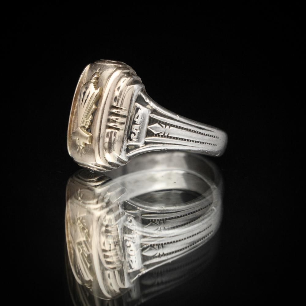 カレッジリング 10K STERLING HERFF JONES社 1930年代 カレッジリング 10K STERLING HERFF JONES社 1930年代 カレッジ