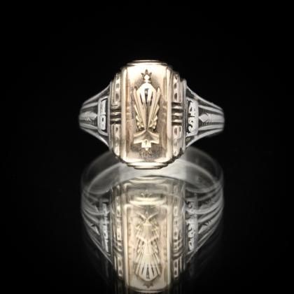  Ρơ å СHERFF JONES - STERLING  10k Goldۡ1945's-Class Ring