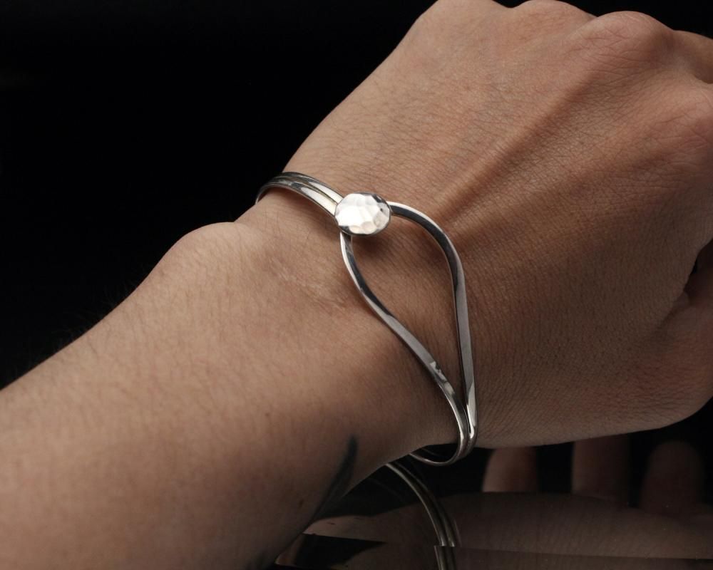ヴィンテージ シルバー バングル【MEXICO STERLING】Modern Hoop