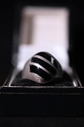  ΡVintage silver  onyx ring ơ С ˥  