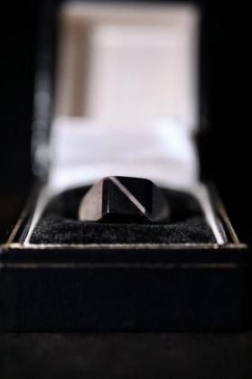  ΡVintage silver  onyx ring ơ С ˥  