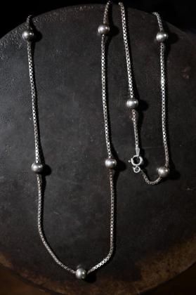 ΡItaly vintage silver ball chain necklace ꥢ ơ С ܡ  ͥå쥹 