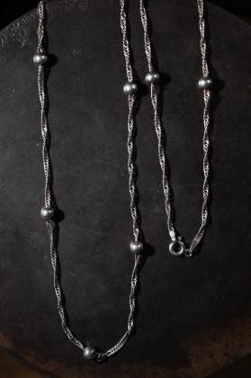  ΡItaly Vintage silver chain ball necklace ꥢ ơ С ĥ  ܡ ͥå쥹  