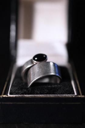  ΡVintage silver  onyx ring ơ С ˥  