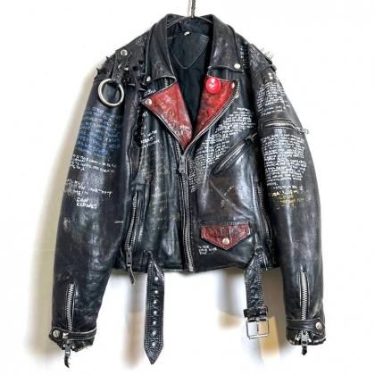 Ρơ ϥɥڥ 饤㥱åȡ1990's-Vintage Hand Painted Riders Jacket