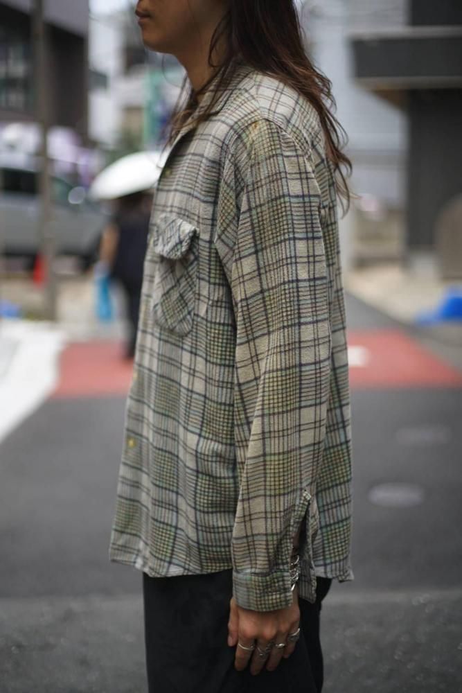 KOLESPORT 60s チェック柄プリントネルシャツ KOLESPORT 60s チェック柄プリントネルシャツ DEAD STOCK 60's